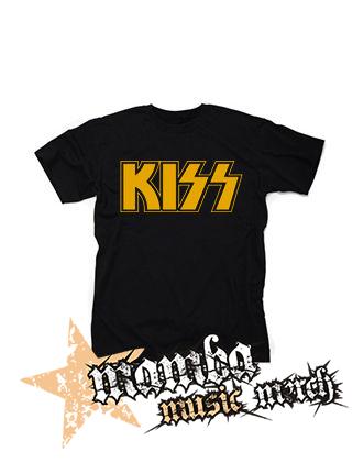 KISS - Yellow Logo - čierne pánske tričko