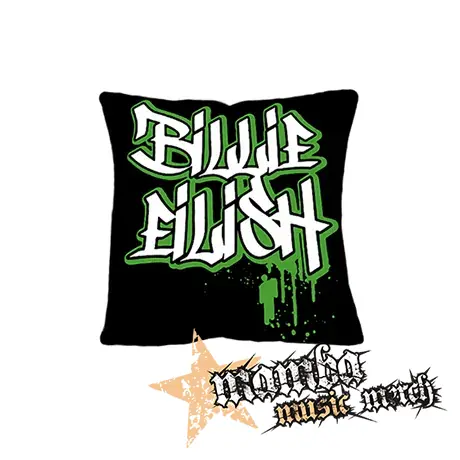 BILLIE EILISH - Painted Graffiti Logo - vankúš