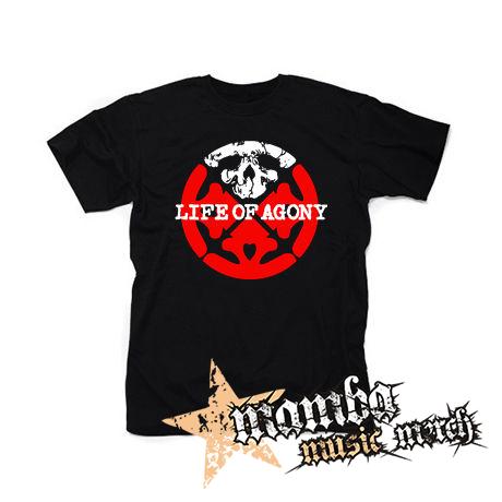 LIFE OF AGONY - Logo Symbol Crest - čierne pánske tričko