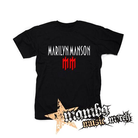 MARILYN MANSON - Logo Crest - čierne pánske tričko