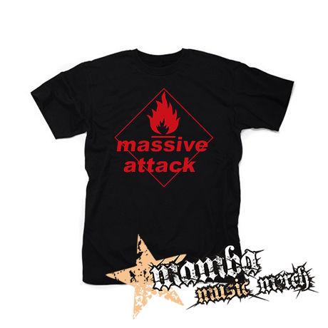 MASSIVE ATTACK - Logo Crest - čierne pánske tričko