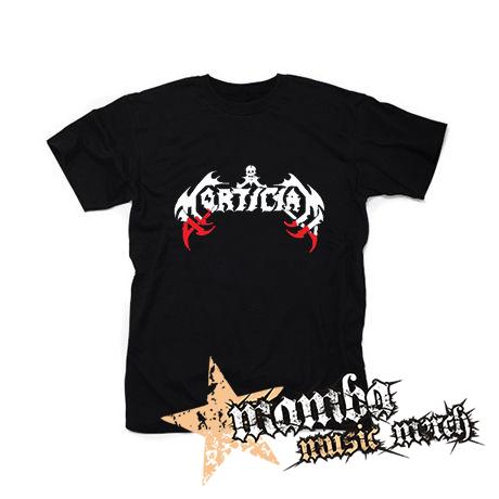 MORTICIAN - Logo Red - čierne pánske tričko