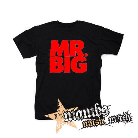 MR BIG - Logo Red White - čierne pánske tričko