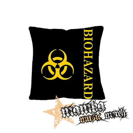 BIOHAZARD - Vertical Yellow Logo Crest - vankúš