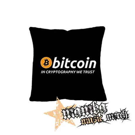 BITCOIN - In Cryptography We Trust - vankúš