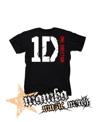 ONE DIRECTION - Red Logo - čierne pánske tričko