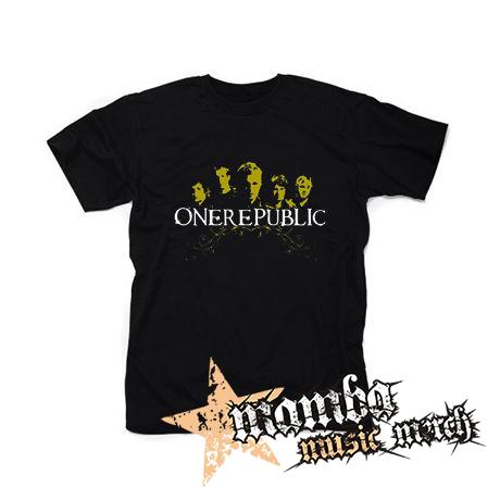 ONE REPUBLIC - Logo And Band povodne - čierne pánske tričko