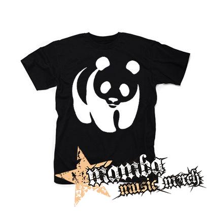 PANDA - čierne pánske tričko
