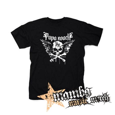 PAPA ROACH - Crossbones Since 1993 - čierne pánske tričko
