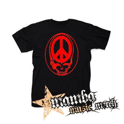 PEACE SKULL - čierne pánske tričko