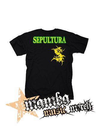 SEPULTURA - Brasil Yellow Logo - čierne pánske tričko
