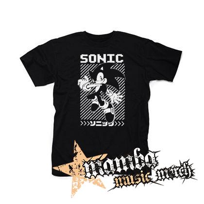 SONIC THE HEDGEHOG - Ježko Sonic - čierne pánske tričko