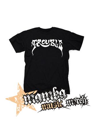 TROUBLE - Logo Hardrock Band - čierne pánske tričko