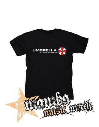 UMBRELLA CORPORATION - Logo Red White - čierne pánske tričko
