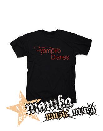 VAMPIRE DIARIES - Red Logo - čierne pánske tričko