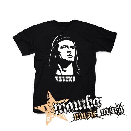 WINNETOU - čierne pánske tričko