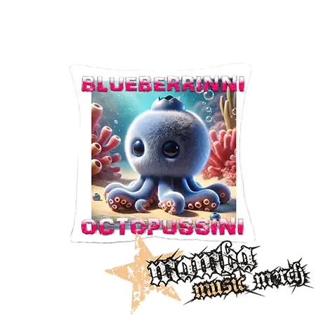 BLUEBERRINNI OCTOPUSSINI na BIELE - vankúš
