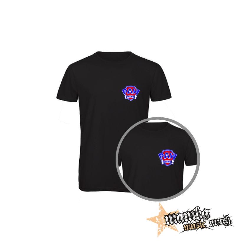 PAW PATROL - LABKOVÁ PATROLA - Logo Color - čierne pánske tričko