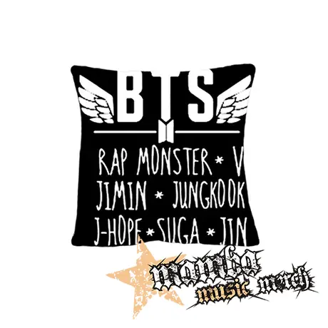 BTS - BANGTAN BOYS - Logo And Names - vankúš