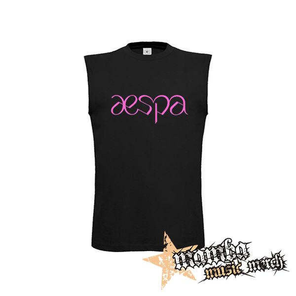 AESPA - Logo Pink - čierne pánske tričko bez rukávov