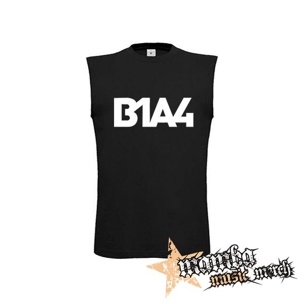 B1A4 - Logo - čierne pánske tričko bez rukávov