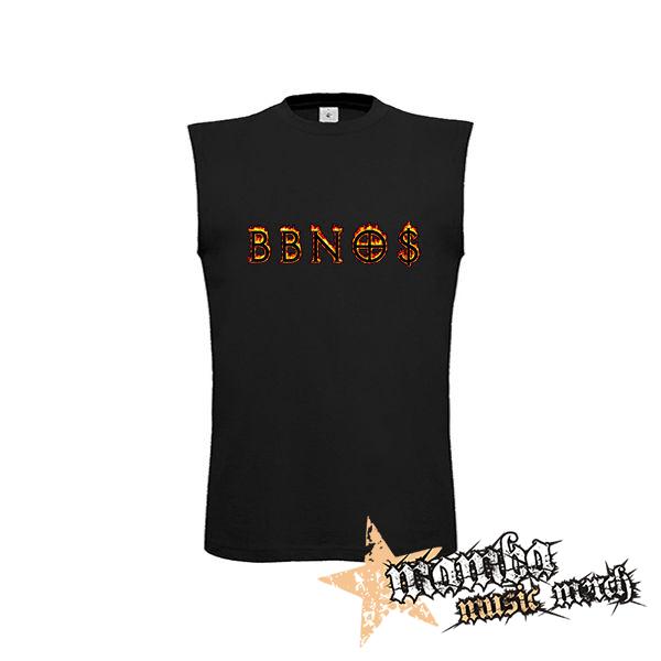 BBNOS - Logo Fire - čierne pánske tričko bez rukávov