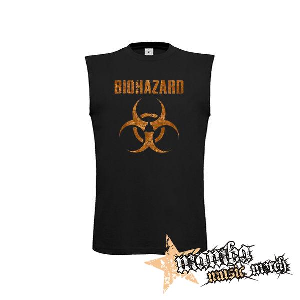 BIOHAZARD - Logo Orange - čierne pánske tričko bez rukávov