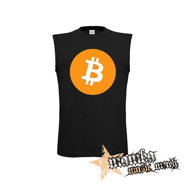 BITCOIN - Crest - čierne pánske tričko bez rukávov
