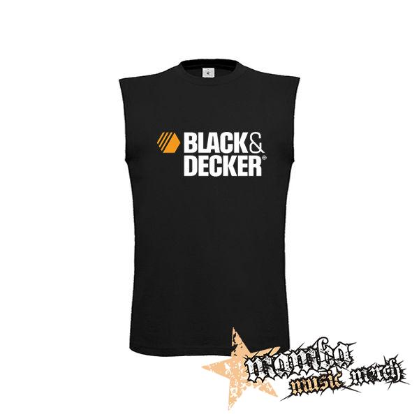 BLACK & DECKER - Logo - čierne pánske tričko bez rukávov