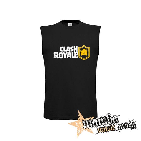 CLASH ROYALE - Logo - čierne pánske tričko bez rukávov