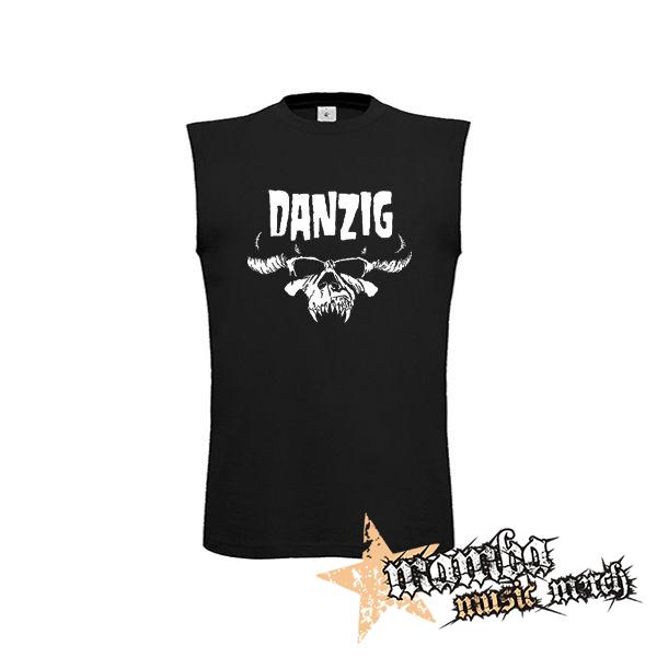 DANZIG - Logo Skull - čierne pánske tričko bez rukávov