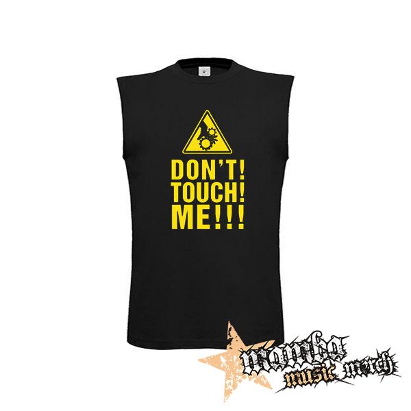 DON'T TOUCH ME - čierne pánske tričko bez rukávov