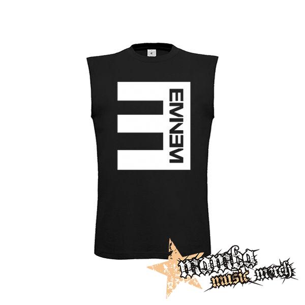 EMINEM - Logo Crest CIERNE - čierne pánske tričko bez rukávov