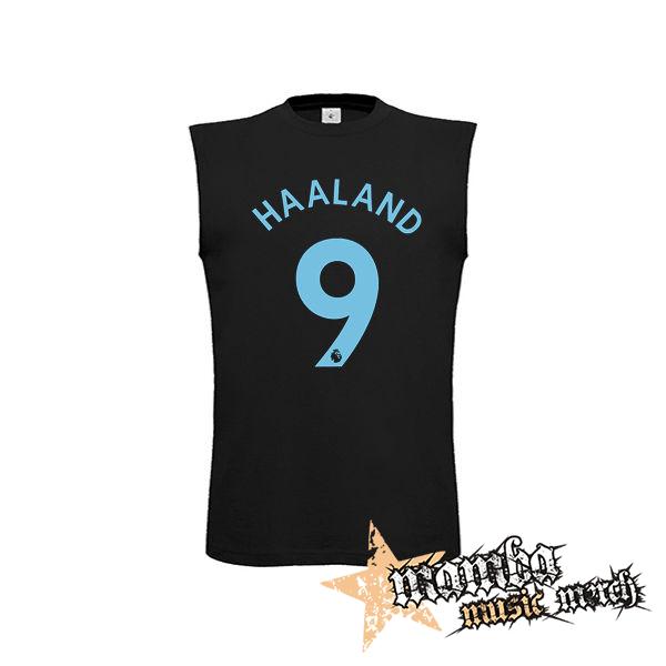 ERLING HAALAND - 9 BLUE - čierne pánske tričko bez rukávov