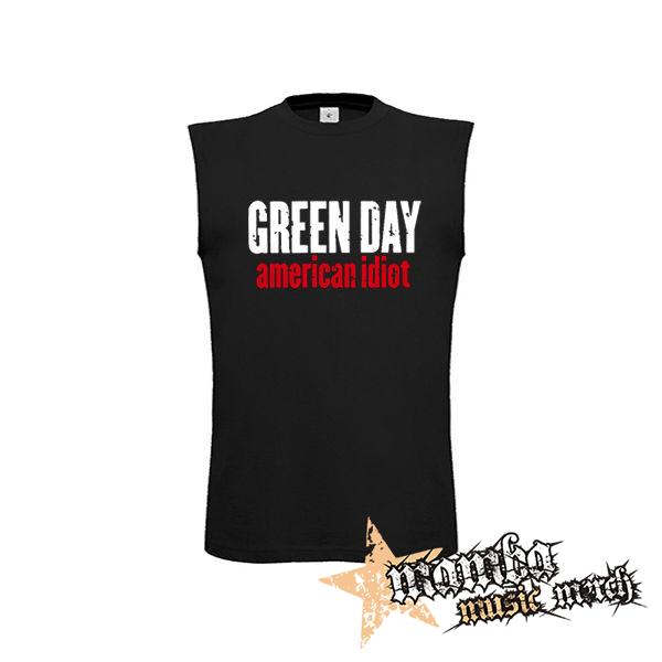 GREEN DAY - American Idiot Slogan - čierne pánske tričko bez rukávov