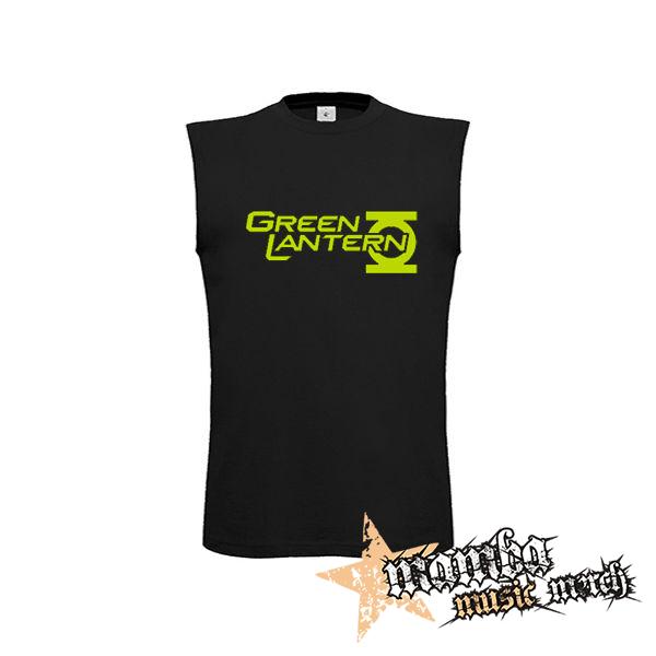 GREEN LANTERN - Logo - čierne pánske tričko bez rukávov