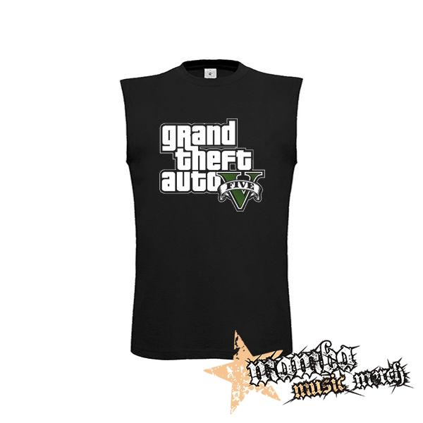GTA - GRAND THEFT AUTO - V - - čierne pánske tričko bez rukávov