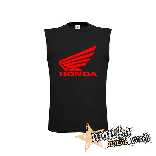 HONDA - Red Logo - čierne pánske tričko bez rukávov