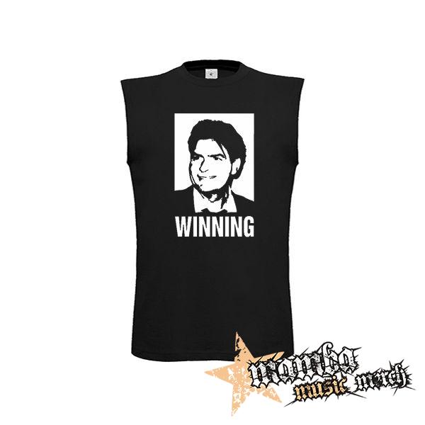 CHARLIE SHEEN - Winning - čierne pánske tričko bez rukávov