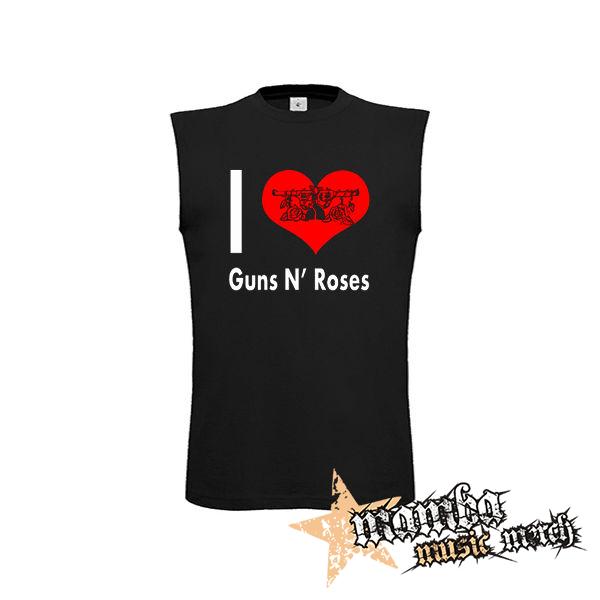 I LOVE GUNS N ROSES 2 - čierne pánske tričko bez rukávov