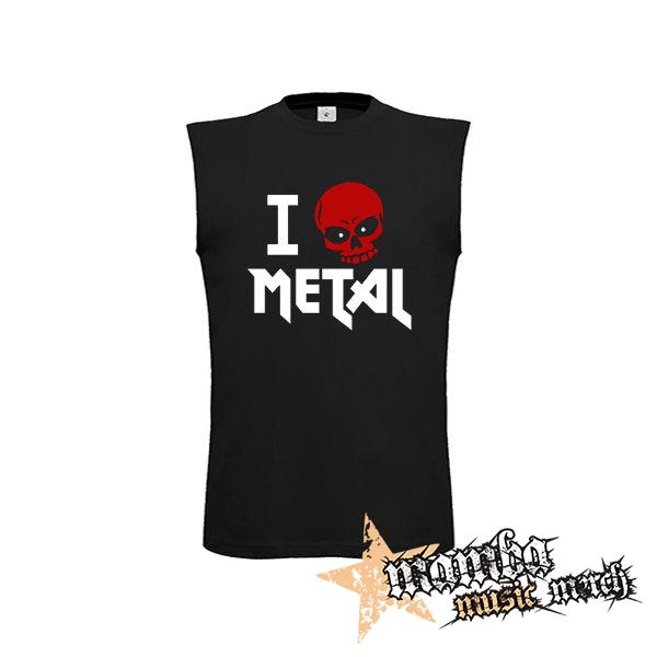 I LOVE METAL - čierne pánske tričko bez rukávov