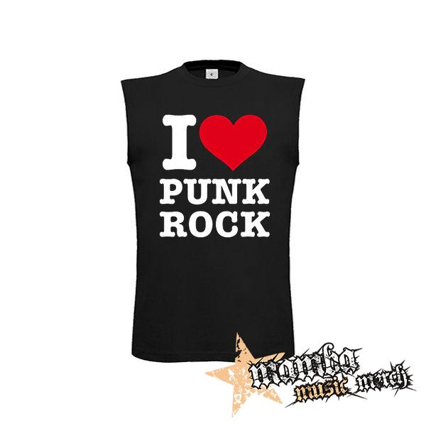I LOVE PUNKROCK - čierne pánske tričko bez rukávov