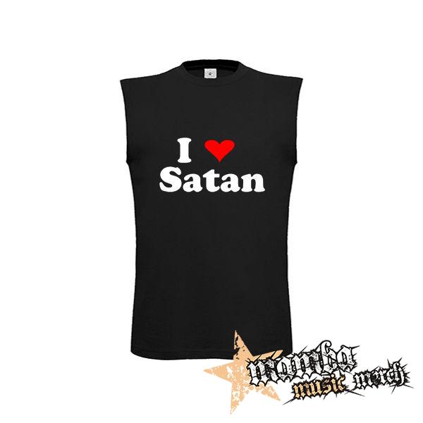 I LOVE SATAN - čierne pánske tričko bez rukávov