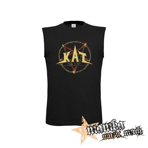 KAT - Logo Metal And Hell - čierne pánske tričko bez rukávov