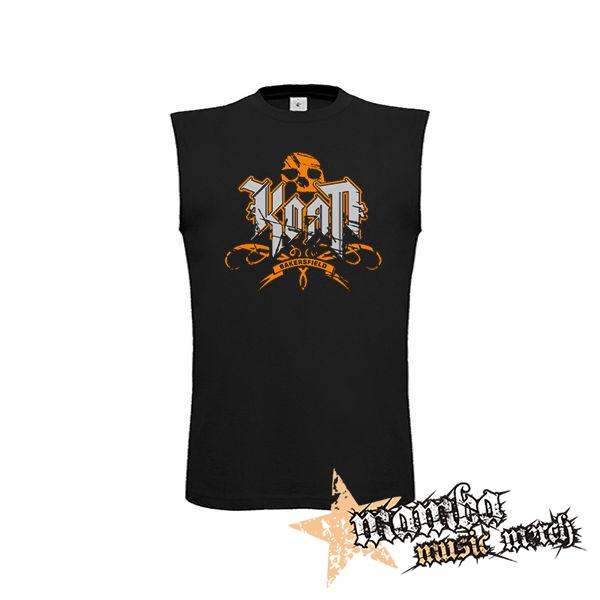 KORN - Logo Crest Bakersfield Orange - čierne pánske tričko bez rukávov