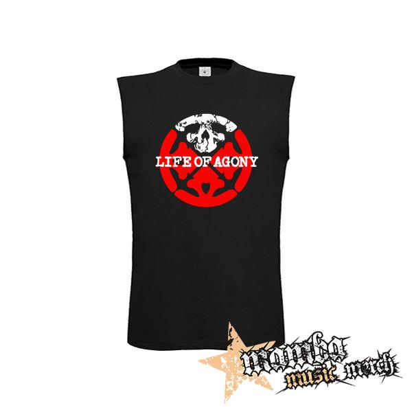 LIFE OF AGONY - Logo Symbol Crest - čierne pánske tričko bez rukávov