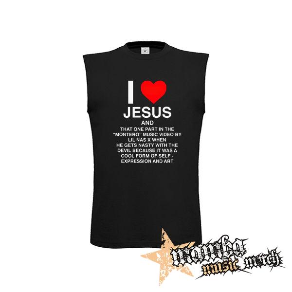 LIL NAS X - I Love Jesus - čierne pánske tričko bez rukávov