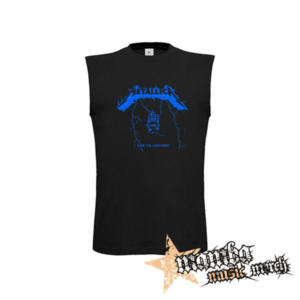 METALLICA - Ride The Lightning Blue Motive - čierne pánske tričko bez rukávov