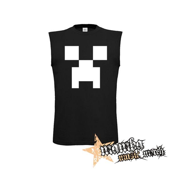 MINECRAFT - Creeper - čierne pánske tričko bez rukávov