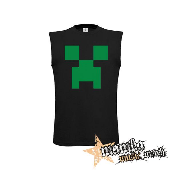 MINECRAFT - Green Creeper - čierne pánske tričko bez rukávov